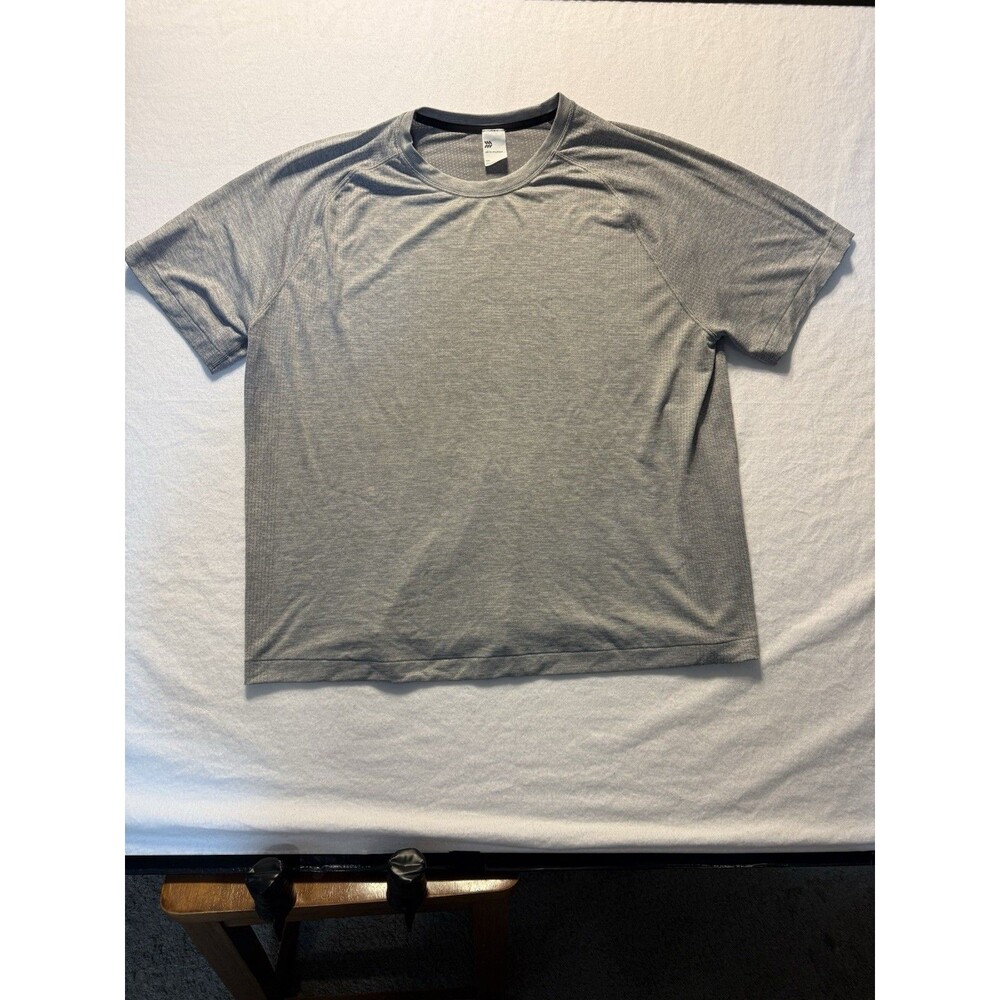 All in Motion Men's Gray 2XL Big & Tall Crew Neck Stretch Gym T-Shirt